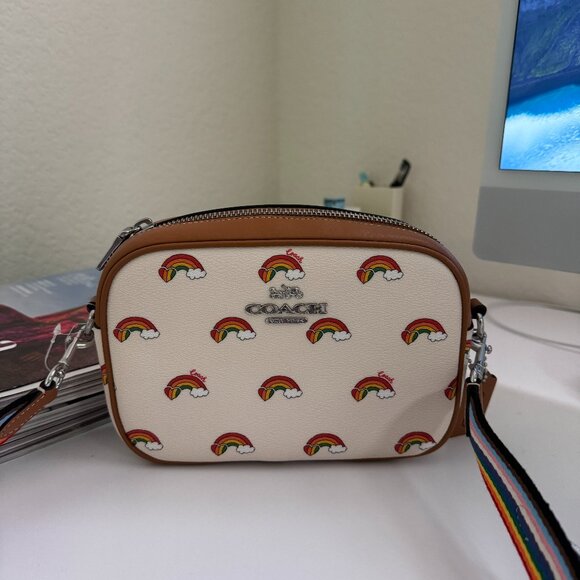 coach Mini Jamie Camera Bag With Rainbow Print cj647 - Picture 1 of 8